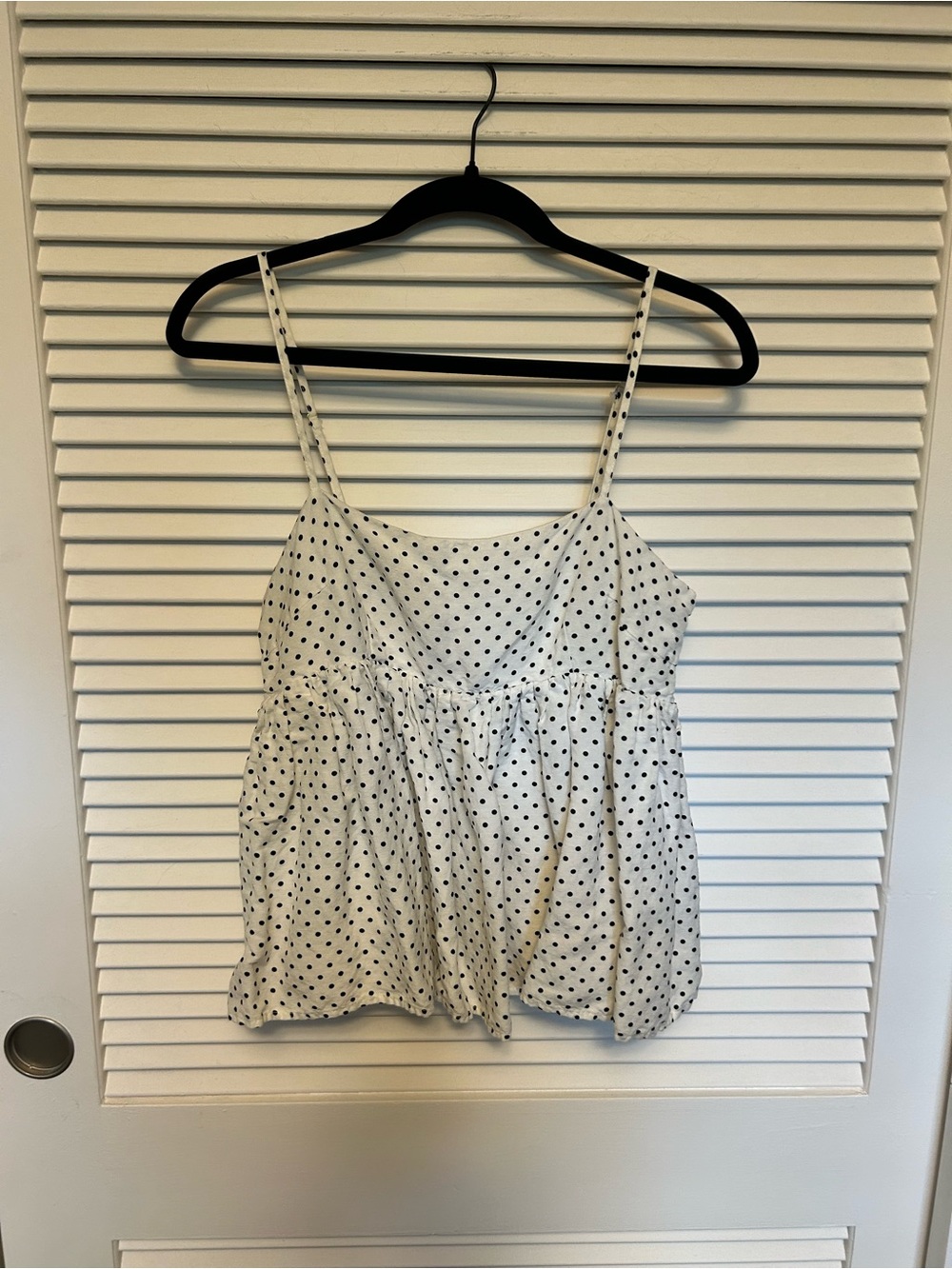 Kate Spade x Target Women’s White Polka Dot Spaghetti Strap Tank Top